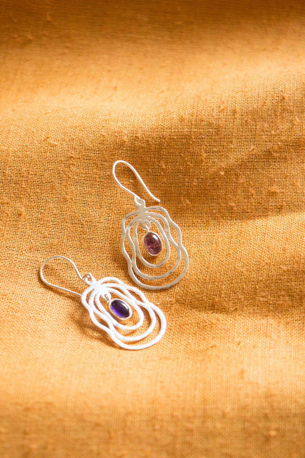 Amethyst Silver Earrings