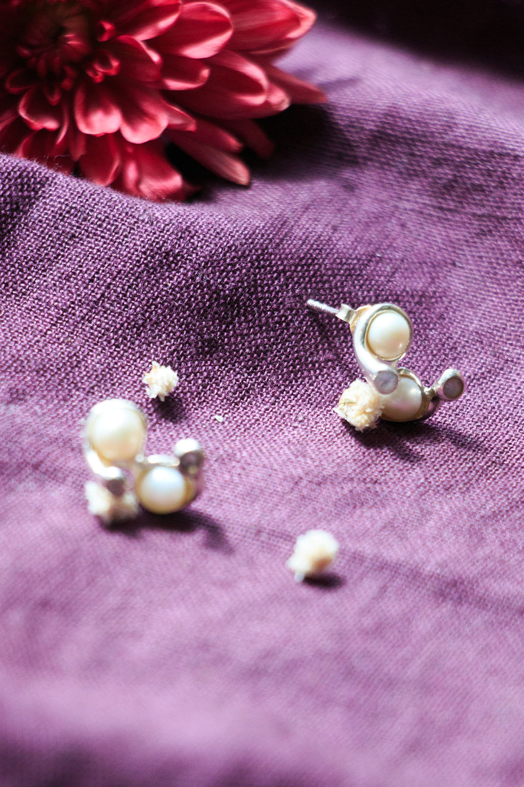A.M P.M Silver Earrings